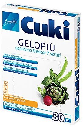 Cuki Gelopiù sacchetti freezer Multistrato Piccoli, 1 Conf. da 30 pezzi