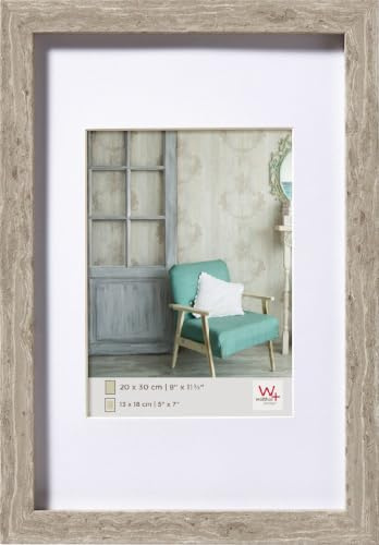 walther design Bilderrahmen grau 40 x 50 cm Echtglas Stockholm EA050D