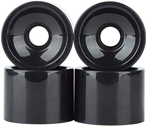 POFET Ruote per skateboard longboard, 60 x 45 mm, 78 A, ruote di ricambio anche per Cruiser Pennyboard Waveboard Snakeboard, ideali per principianti, set da 4, colore nero