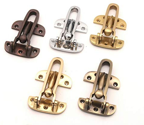Door Security Chain Restrictor Strong Safety Lock Guard Catch Latch with Screws in Various Finishes (Antique)