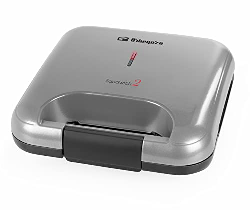 Orbegozo SW 4905 - Sandwichera, placas cuadradas antiadherentes, recogecables, asa tacto frío, pilotos de control, 800 W