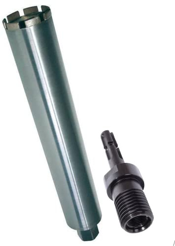 ADT DIAMANTWERKZEUGE | Laser Diamantbohrkrone Line Line für Stahlbeton, Beton, Ziegel & Mauerwerk, Natur- & Kunststein, Kernbohrer mit 10 mm Dach-Segment & 420mm Nutzlänge | Ø 138mm + SDS Max Adapter