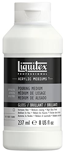 Liquitex Professional Aditivos - Médium de Efectos Pouring Medium, Medium de Alisado, Para Técnica de Vertido con Pintura Acrílica, Aumenta el Flujo, 237ml, Acabado Brillante
