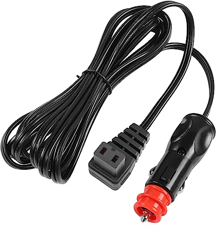 YACSEJAO 2M 12/24V Car Cooler Cable, 16AWG 2Pin Auto Fridge Compressor Replacement Extension Cable Built in 15A Fuse Suitable for Travel, Camping or Picnics