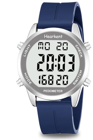 Pedometer Watch for Walking for Senior No App Required with Steps Calories Counter and LCD Large Numbers