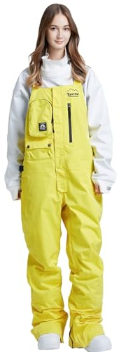 HOTIAN Damen Skihose Damen Schnee Ski Latzhose SchneeLätzchen Wasserdicht Winddichte Skihose HosenträgerhoseWinter Warme Schneehose