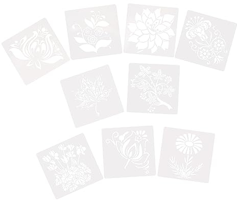 Anneome 9blätter Blumenschablonen Vorlage Hohlzeichnungsvorlage Zeichenvorlage Festliche Zeichenvorlage Diy Malvorlage Für Wandmalerei Kunstwerke Bastelarbeiten Heimwerkerprojekte