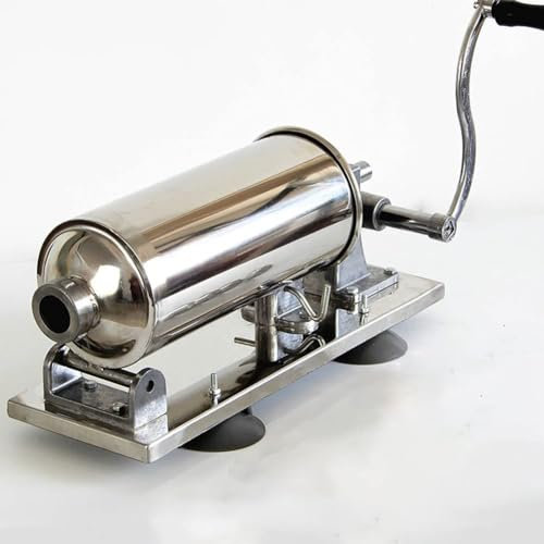 Remplisseur de viande de saucisse, saucisse manuelle horizontale de 4 L en acier inoxydable avec 4 tubes de farce, remplisseur de saucisses, machine de remplissage de saucisses, fabricant pour usage