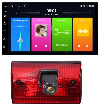 9 Android Auto GPS Radio Navigator Carplay Replacement for Mercedes Benz Freightliner Sprinter 2500 3500 W901 W902 W903 W904 B901 B902 B903 B904 B905 Dodge Cargo VW LT Mk II 28-35+Auto Rückfahrkamera
