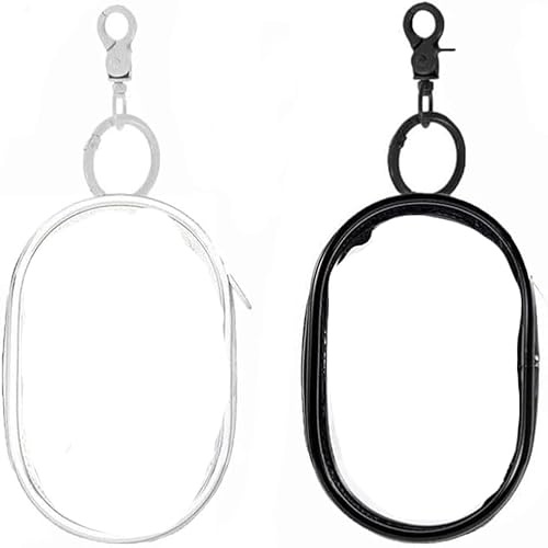 Wxinsheng 2-Pack Silicone Headphone Case,Cable Organiser,Transparent Portable Storage Box for Earphones,USB Cables,Chargers & Small Accessories,Waterproof & Compact