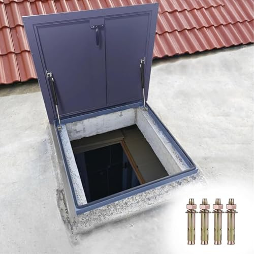 Couvercle de puits de lumière étanche,Trappe d'accès de secours pour toiture commerciale,Trappe de sécurité pour entretien de toiture,Couvercle de toit étanche pour accès de secours(50*90cm/19.7*35.4i