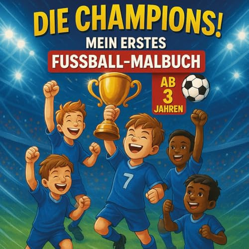 Die Champions! Mein erstes Fußball-Malbuch für Kinder ab 3 Jahren: 30 coole Fußball Motive zum Ausmalen, Kritzeln oder Verschenken