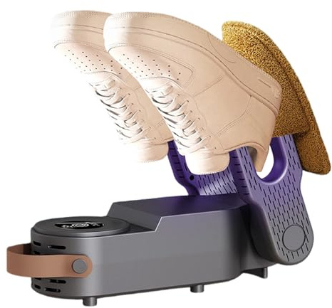 Elektrischer Schuhtrockner, beheizter Ständer, faltbar, für Schuhe – Stiefeltrockner | für Winter, Reisen, Fitnessstudio, Baustellen, Camping, Zuhause, Umkleidekabinen