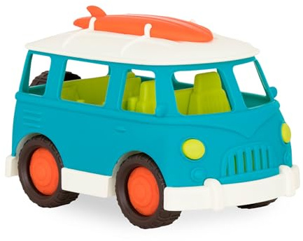 B. toys Battat - Camper Van - Camper blu giocattolo - Rv giocattolo per bambini, ragazzi e bambini - Dettagli realistici - Materiali riciclabili - 1 anno +