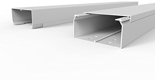 SCOS Smartcosat SCOSKK186 Goulotte de câble en PVC à Visser Blanc 1 m 1000 x 120 x 60 mm