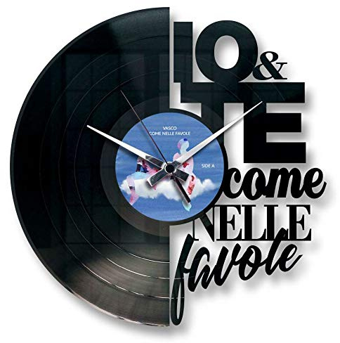 DISCOCLOCK - Orologio in vinile SILENZIOSO e PERSONALIZZABILE - COME NELLE FAVOLE - IDEA REGALO ROMANTICA