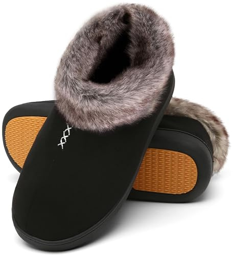 Mishansha Damen Hausschuhe Rutschfest Memory Foam Gr.36-43 | Warme Gefüttert, Bequeme, Schön, Winter, Geschlossen, Maschinenwaschbar, Leicht, Zu Hause bleiben, Spazieren Gehen