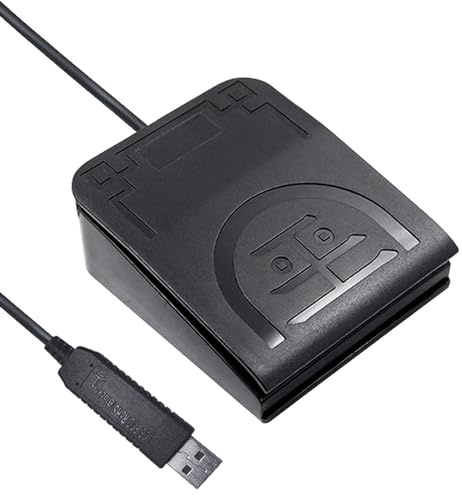 USB Foot Pedal PC Keyboard Customized Foot Switch Programmable Computer Keyboard Mouse for Video Game Control Office Work Sheet Music Page Turner Action Control HID (Photoelectric)