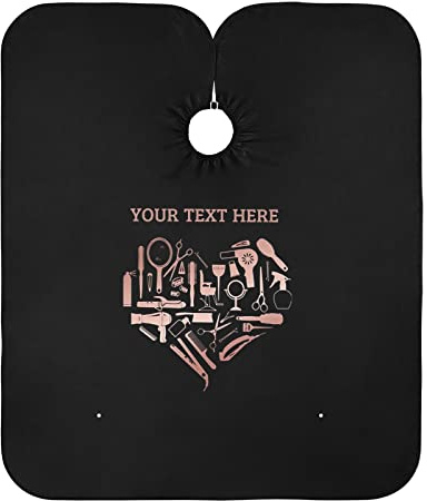 Individueller Friseurumhang, personalisierter Text, professioneller Friseursalon-Umhang für Zuhause und Friseursalon