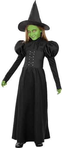 Funidelia | Maskeraddräkt Häxan från Väst Trollkarlen från Oz för flicka Maskeraddräkt för barn och roliga tillbehör för fester, karneval och Halloween - Storlek 97-104 cm