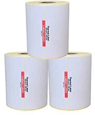 Labex label - Thermo Etiketten Versandetiketten, Thermo Etiketten 4'' x 6'' (100x150 mm) | - Thermotransfer etiketten - DHL, DPD, GLS, UPS 3 Role : 750 Thermo label (3 Rolle)