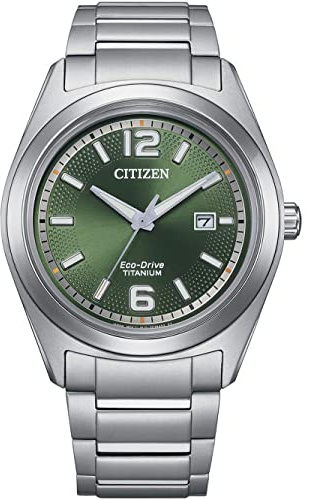 Citizen Eco-Drive Herrenuhr, Grün, 41.5 mm, AW1641-81X | Eco-Drive Solar, Keine Batterie Nötig, Kristallglas, 5 bar Wasserdicht, 240 Tage Gangreserve, Datum