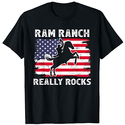 Ram Ranch rockt wirklich im Vintage-Western-Leben, Country-Flagge der USA T-Shirt