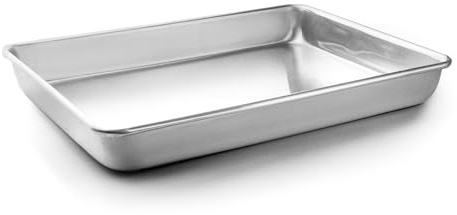 Lacor - 68465 - Master Backblech, Bratofen, Profi-Backblech, Backofen und Gefrierschrank, Stapelbar, Aluminium Natur, 45x33 cm, Höhe 5 cm | Langlebiges Profi-Utensil; entwickelt für optimale Leistung und schnelle, unkomplizierte Reinigung in der Spülmaschine