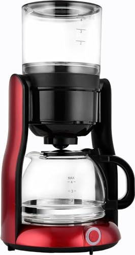 Team Kalorik Filterkaffeemaschine TKG CM 2000 RD, 0,5l Kaffeekanne, Permanentfilter
