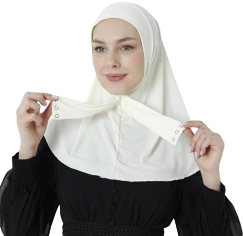 istanbul styles Hijab musulmán premium para mujer Uso instantáneo duradero y elástico, Hijab inteligente que se cierra fácilmente (Blanco)
