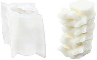 Xidmold silikonform ryggrad ljus, halloween benljus silikonform, ryggrad ljusform gjutform för sojavaxljus, epoxiharts, hantverk