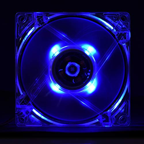 Ventilador para Caja de PC de 80 Mm, Ventilador de Refrigeración para Caja de PC Silencioso de 4 Pines con Luz LED, Ventiladores Internos de CPU Silenciosos para Computadora de