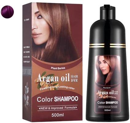 Natürliches -Haarfärbe- Pflegeshampoo, Öl, schnell färbende, verblassende Haarformel, 500 ml Pzl151 (A, One Size)