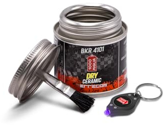 Errecom BKR 4101 DRY CERAMICO Lubricante Cadena de Bicicletas para senderos secos y polvorientos - 60 ml, fórmula fluorescente y perfumada, Bote All-in-One con cepillo incluido