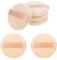6 Stück 6.5 cm Runde Powder Puff Ultraweich Kristallsamt Puderquaste Wiederverwendbar Waschbar Hautfarbe Puderquaste Nass- und Trockengebrauch Make-Up-Tools-Puderquaste für Setting Powder, Körperpuder