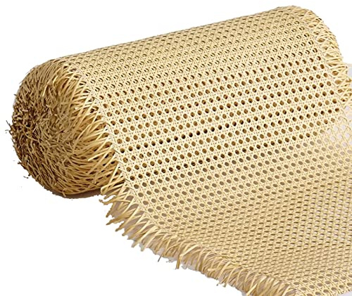 Rouleaux d'osier tressé et de rotin， Feuille de sangle en rotin pré-tissé for projets de cannage, tissu en rotin for bricolage, commode, armoire, chaise, réparation de meubles, décoration d'intérieur(