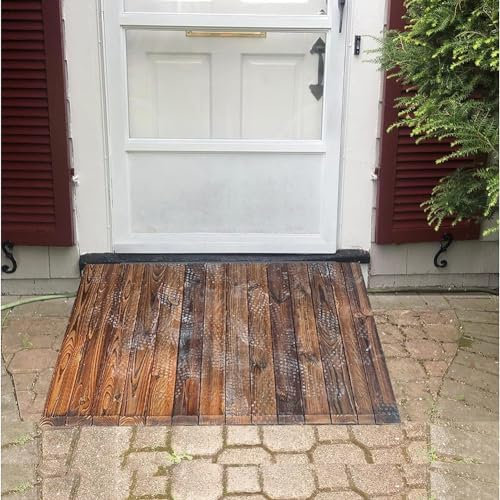 Mobilitätsrampe, Rampen, 10–30 cm hoch, Holzschwellenrampe für elektrische Rollstühle und Scooter, praktische Mobilitäts-Eingangsrampe, Schwellenrampe für Türöffnungen, 90 x 50 x 10 cm