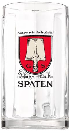 Celebration Spirits Spaten Beer Glass, 500ml Traditional German Tankard, Official Merchandise