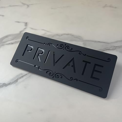 Targhetta per porta in acrilico, tagliata al laser, 25 x 10 cm, per cassetta delle lettere, ufficio, appartamento, affari, moderna targhetta con nome per esterni (nero opaco e nero a specchio)