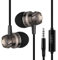 Besshepplo Auriculares intrauditivos compactos y ligeros con cancelación de ruido para los entusiastas de la música (negro)