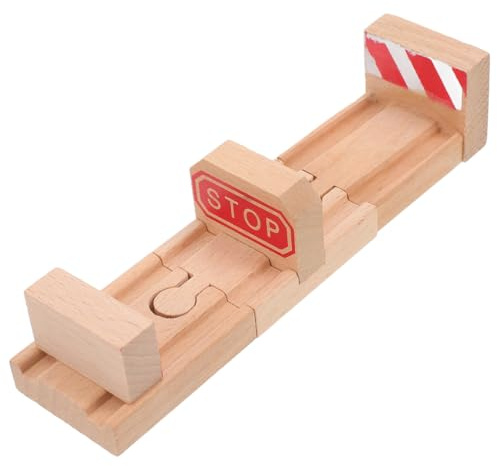 Toddmomy 3 Stück Holz Eisenbahnschienen Zubehör Stopgleis Für Holzeisenbahn Spielzeug Kompatibel Mit Thomas Zug Schienen Erweiterung