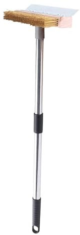 Brosse de nettoyage de four à pizza - grattoir à gril lourd, épurateur à long manche | Accessoire de chef de restaurant et boulangers ménagers, aide fiable pour enlever le br