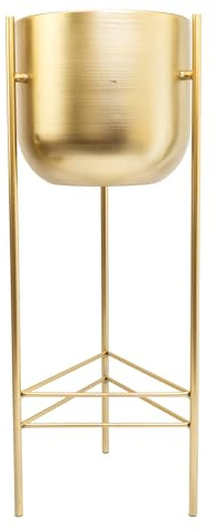 Madison & Mayfair Chic Gold Metal Planter with Stylish Stand