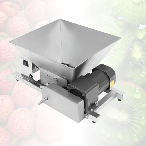 KUSOLE Trituradora eléctrica de Frutas y Manzanas, 4 litros/1,06 galones, trituradora de Frutas Comercial, 60 vatios, Molinillo de Frutas de Acero Inoxidable, Apto para prensar Vino y Sidra