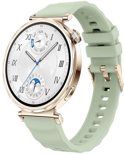 Aurrain 18mm silikon klockarmband för Huawei Watch GT6/GT5/GT4 41mm/GT5 Pro 42mm,Unisex mjukt sportklockarmband i silikon.