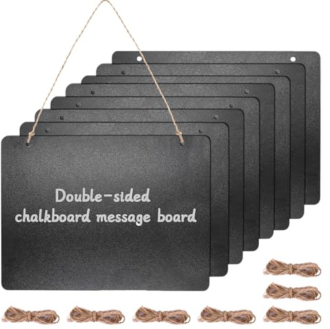 TETEWEVER 8 Stück Kreidetafel zum Aufhängen 17×23 cm Kreidetafel Klein | Kleine Tafeln zum Beschriften Wand Notiztafel Schiefertafel Tafeln zum Beschriften, für den Heimgebrauch Hochzeiten Partys