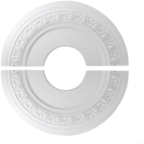 HpLive PU Deckenrosette 30 cm Weiß Abnehmbar für Lampen und Ventilatoren, Wasserfest Stoßfest Deckenrosette