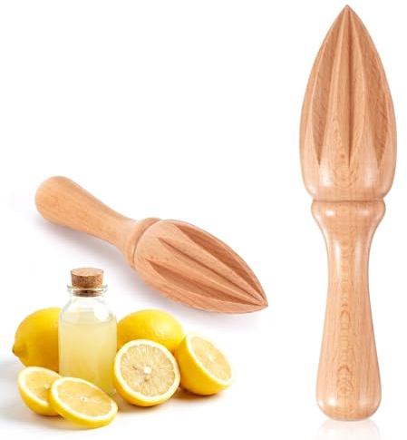 1 exprimidor de cítricos de madera de mano, exprimidor de limón de madera de haya exprimidor de cítricos, herramienta de exprimido de cocina, extractor manual de zumo de limón, exprimidor de frutas
