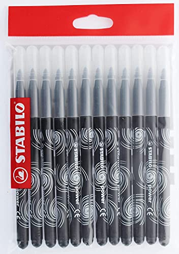 STABILO - Filzstift - power - 12er Pack - schwarz