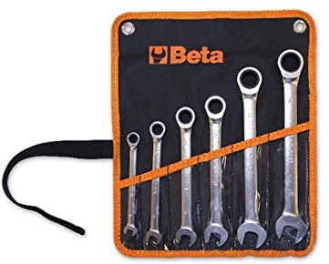 Beta 141/B9 Combination Spanner Set 9 Pieces Straight with Ratchet (Item 141) in Case